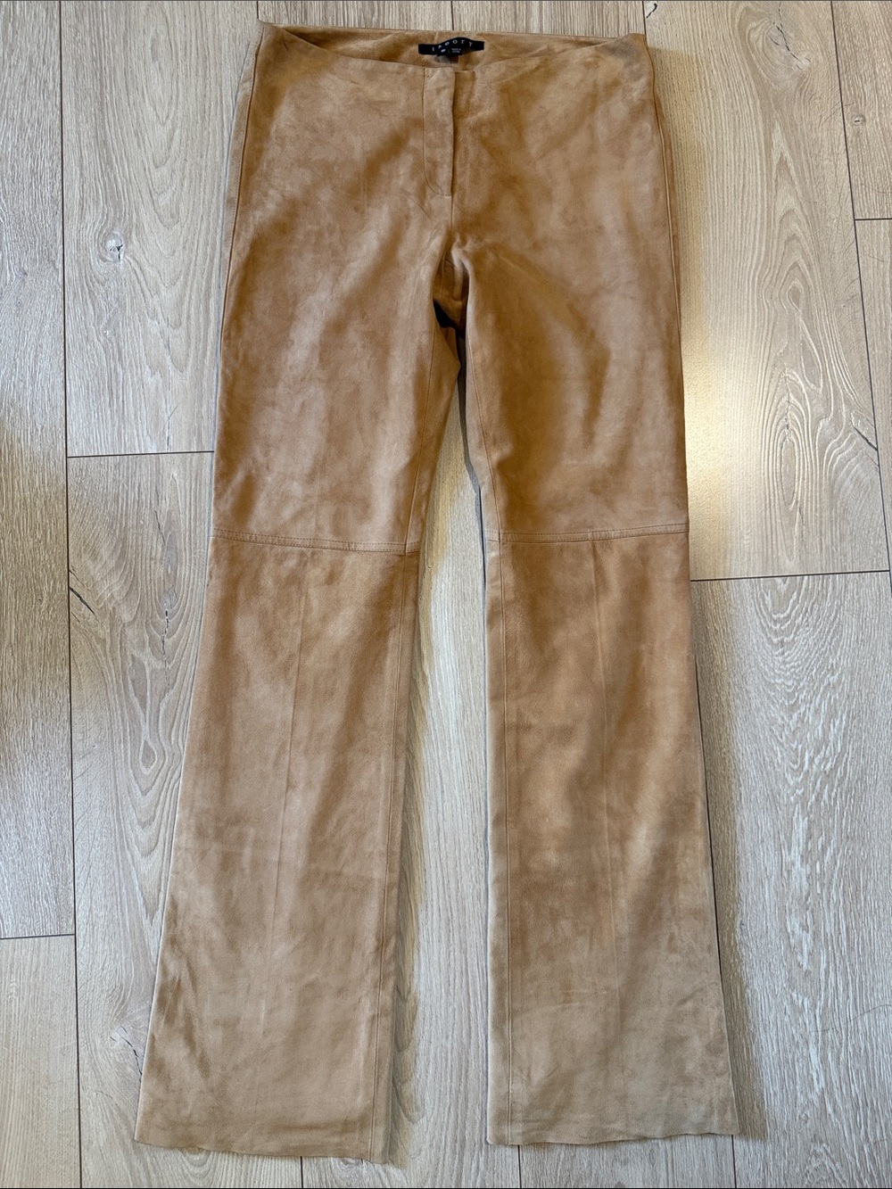 Vintage Theory Camel Suede Western Wide-Leg Pants